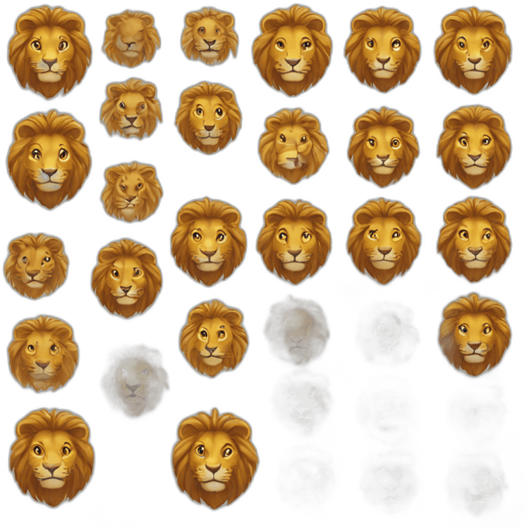 Lion sur tigre emoji