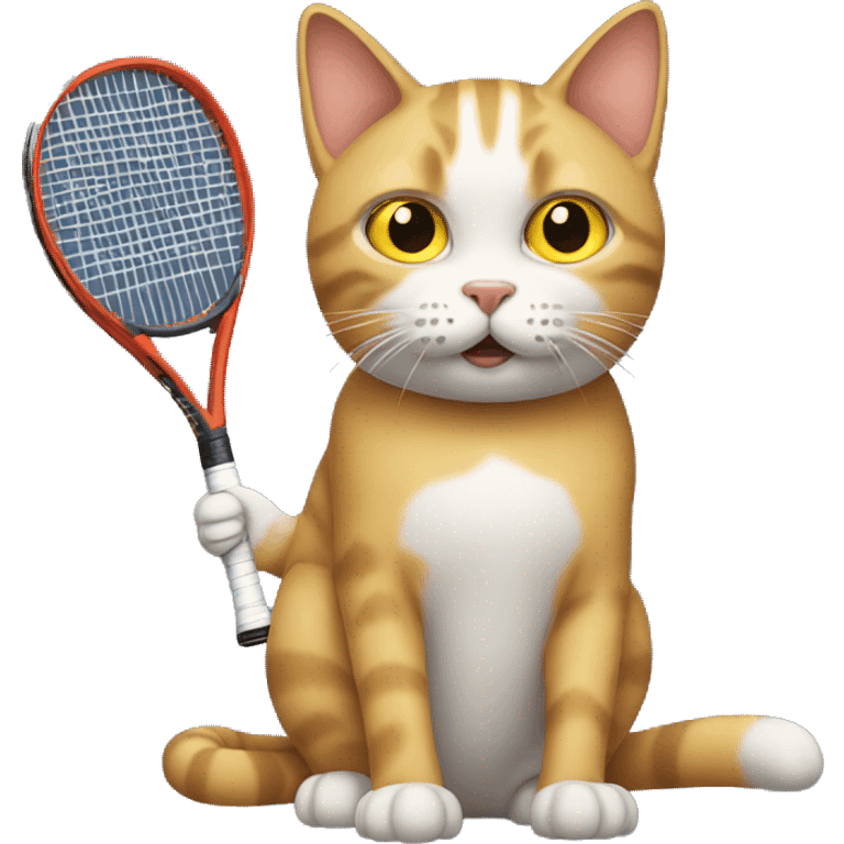 Cat with tennis rackets  emoji