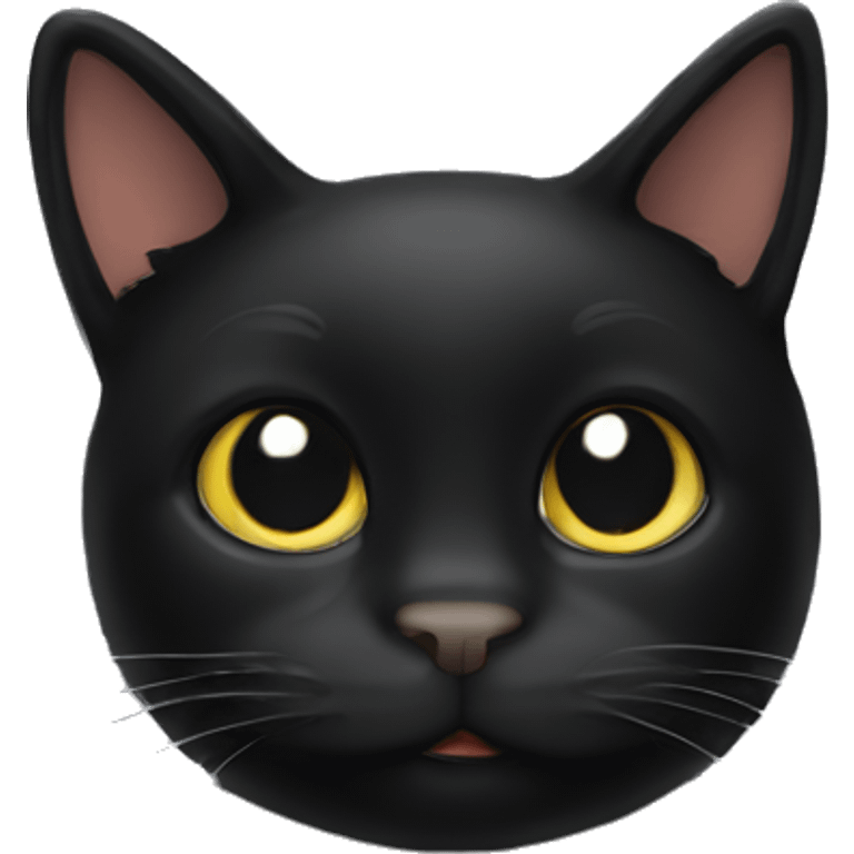 Black cat hello emoji