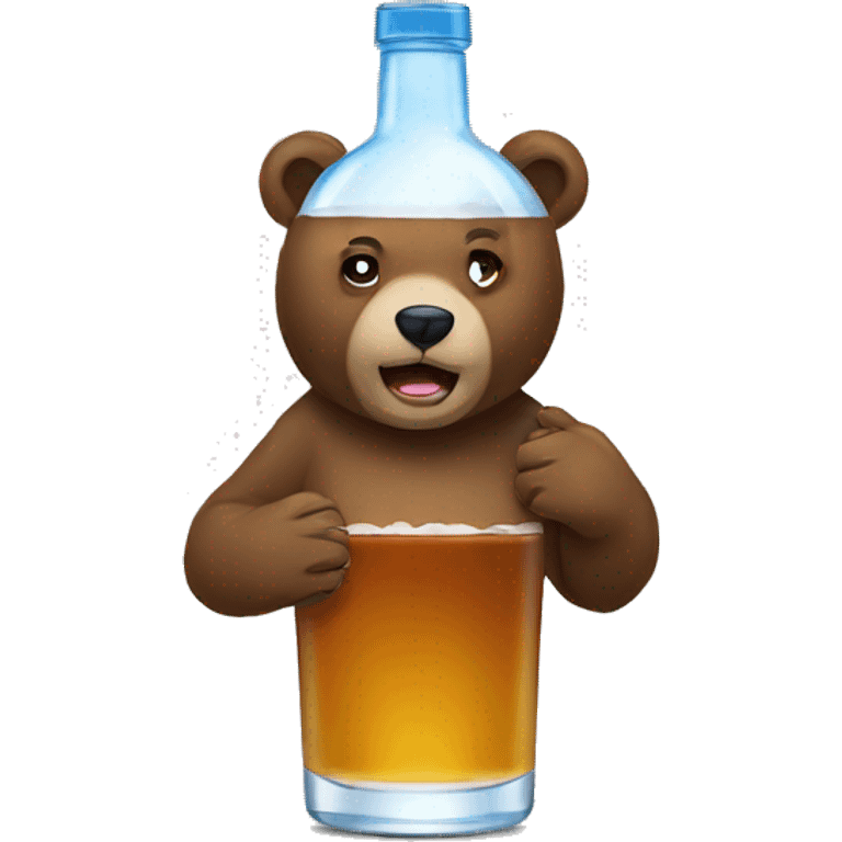 Bear drink vodka emoji