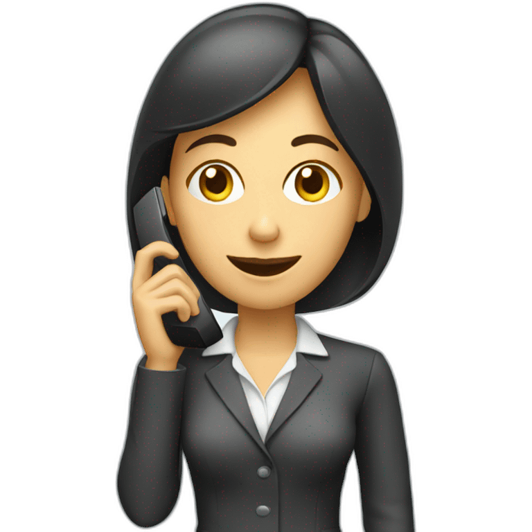 sales woman with phone emoji