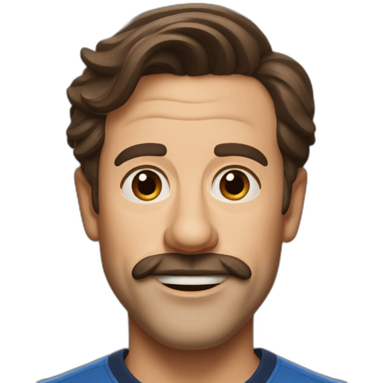 Ted lasso head brown hair emoji