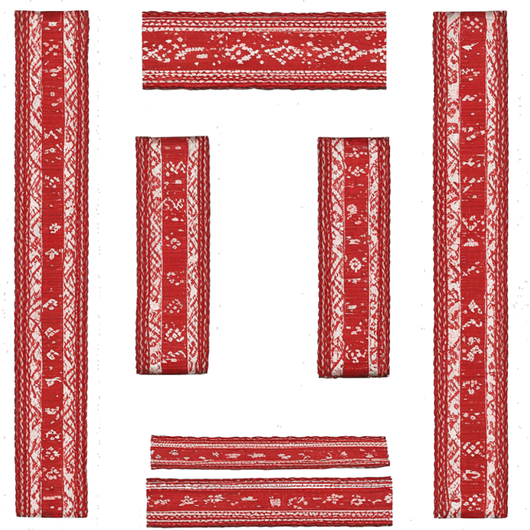 
The Lielvārde belt is considered an excellent handiwork of folk weavers. It consists of two-color red-white patterned fabric emoji