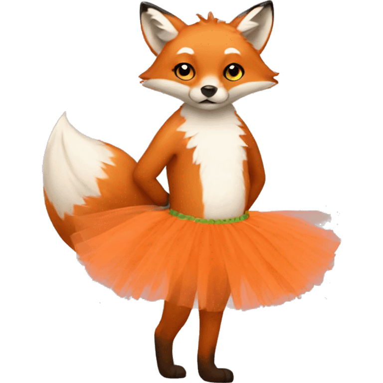 Fox in a tutu emoji