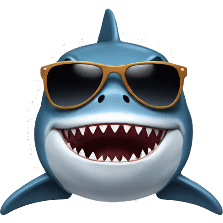 Shark with sunglasses  emoji