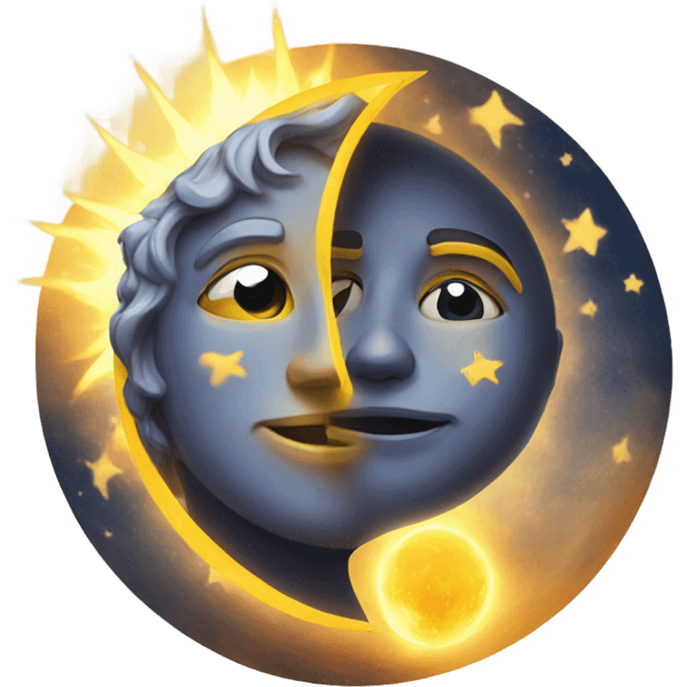 The sun and the moon  emoji