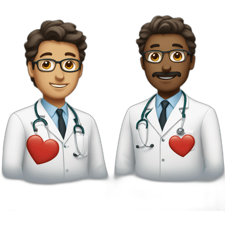 Two doctors in love emoji