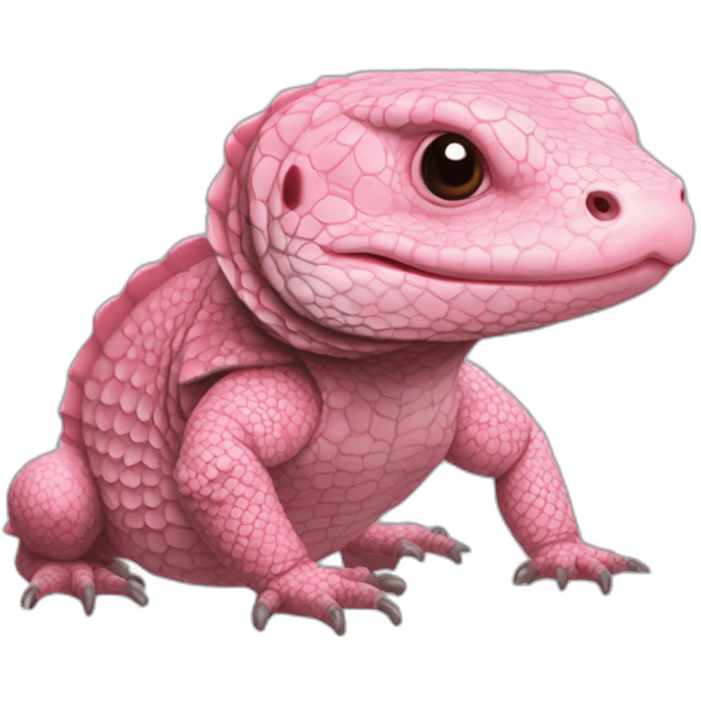 fat pink tegu lizard memecoib emoji