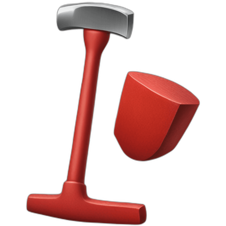 Mascot hammer red emoji