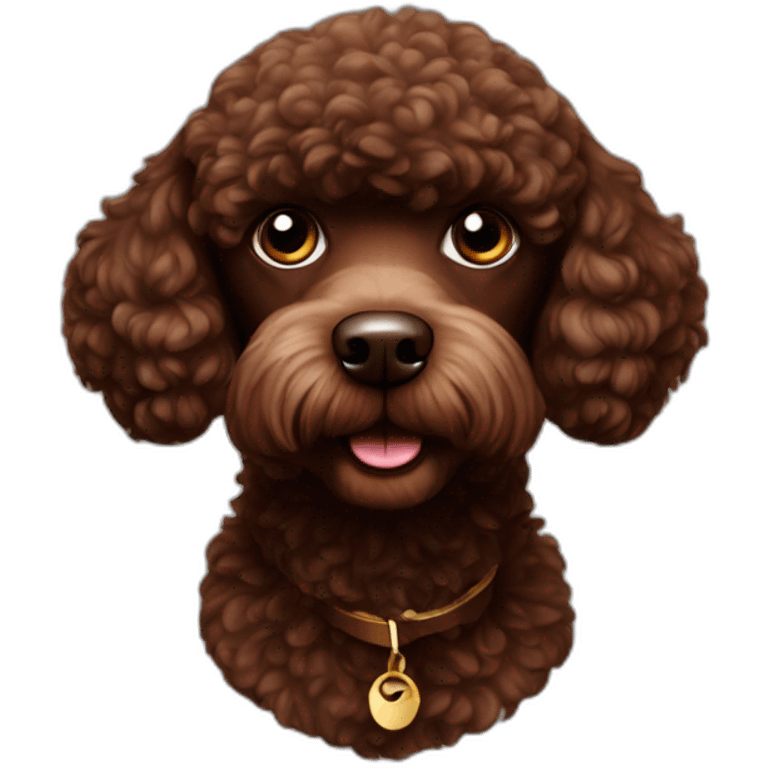 Chocolate poodle hooligan emoji