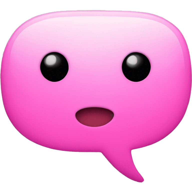 Speech bubble with pink heart emoji