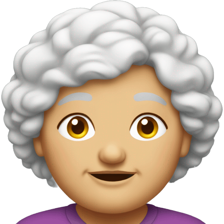 An old fat lady emoji