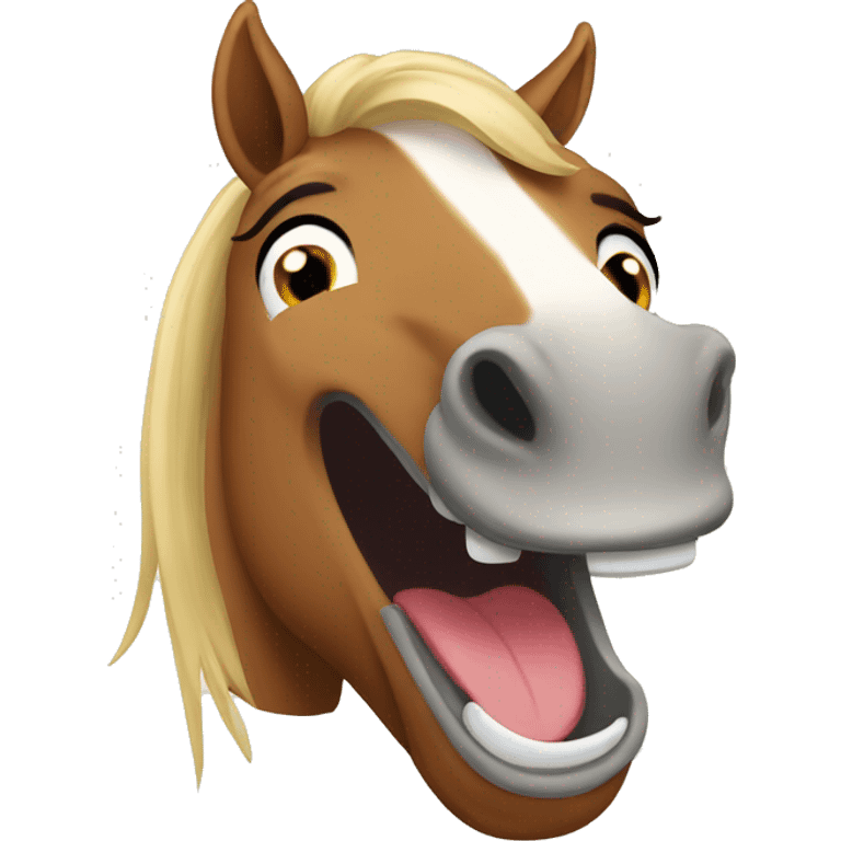 horse laughing emoji