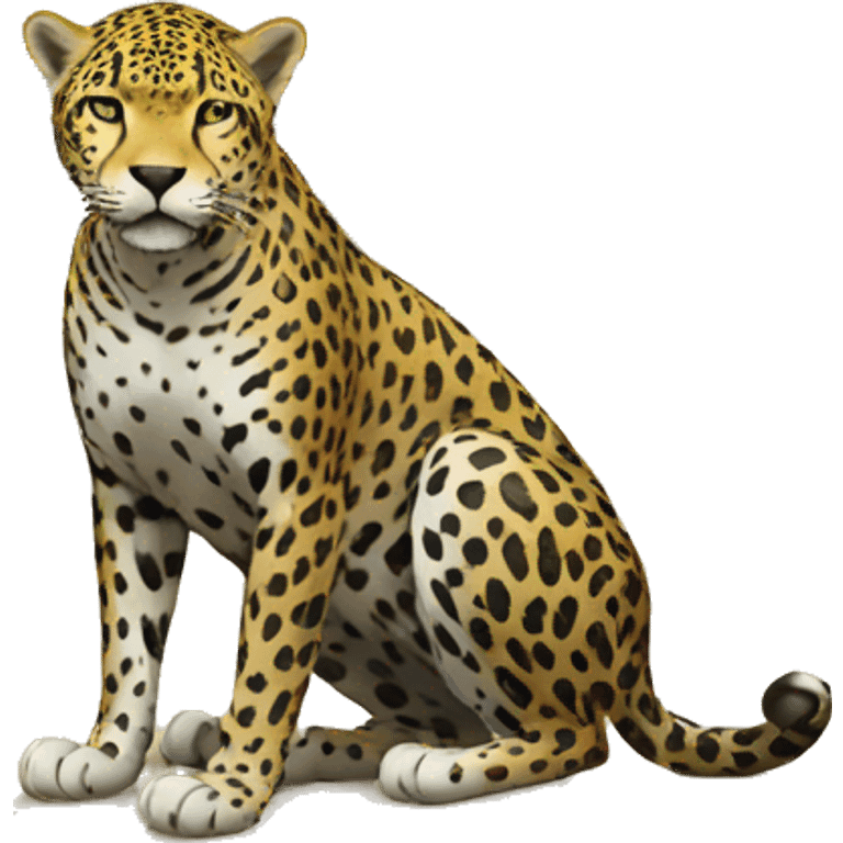 Jaguar at the beach emoji