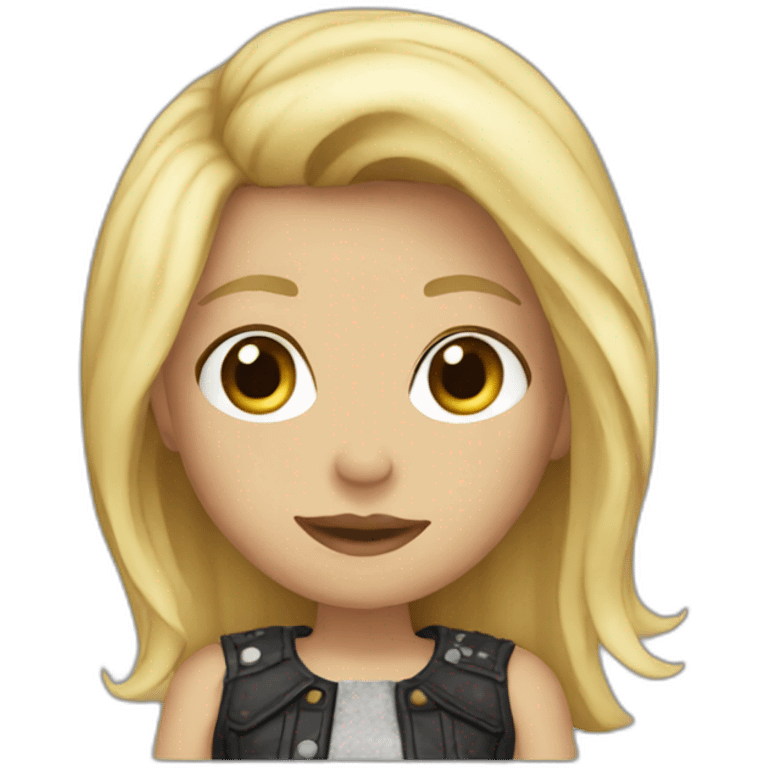 Blonde rock girl emoji