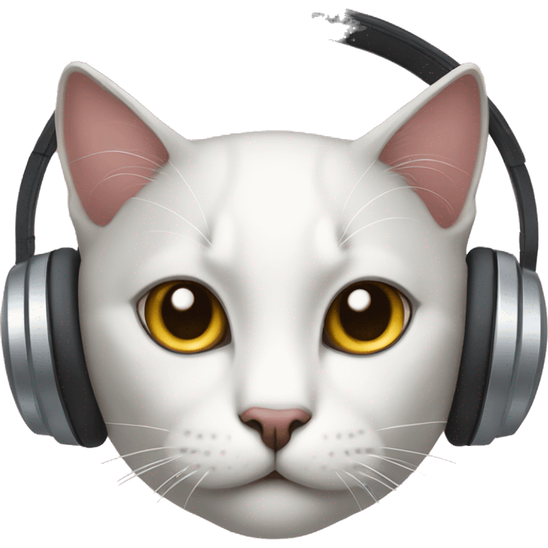 cat wearing headphones emoji