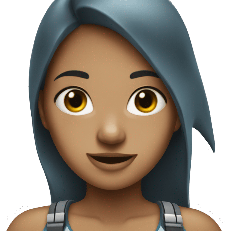 Shark-girl emoji