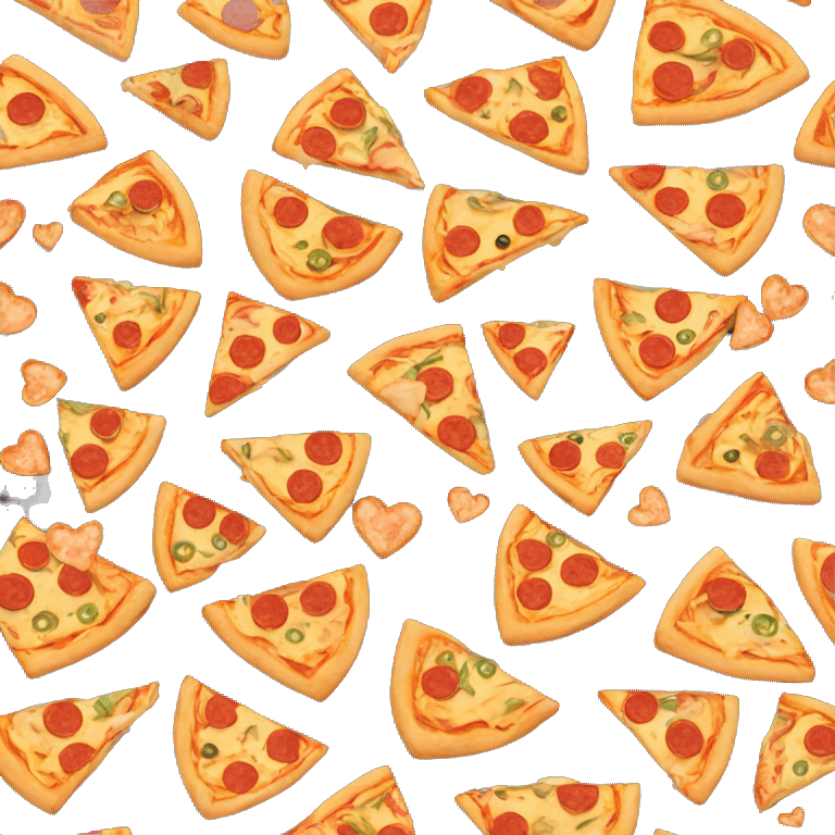 Pizza with love heartshape emoji