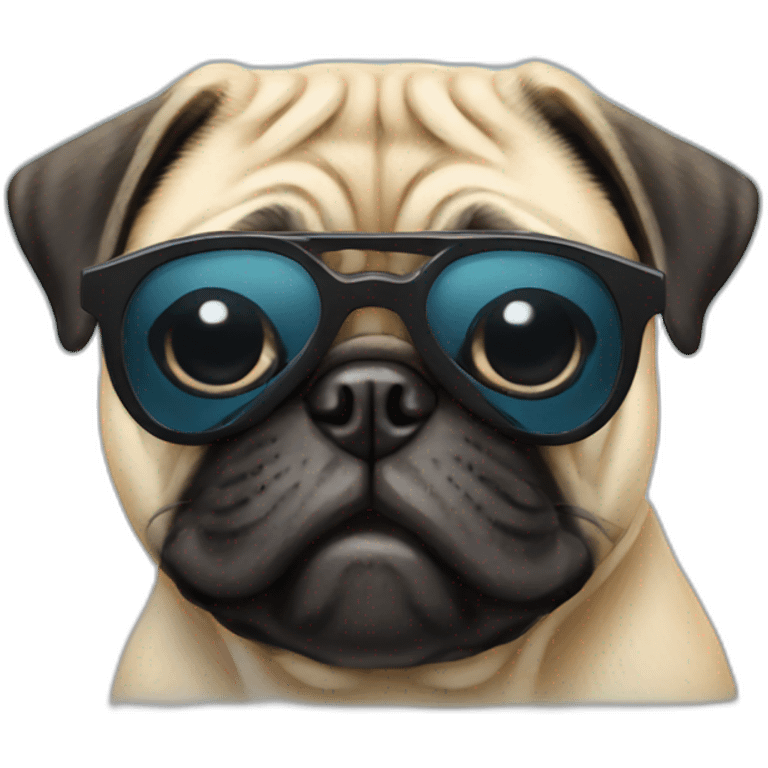 pug with sunglasses emoji