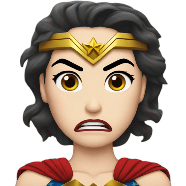 Wonder Woman angry emoji