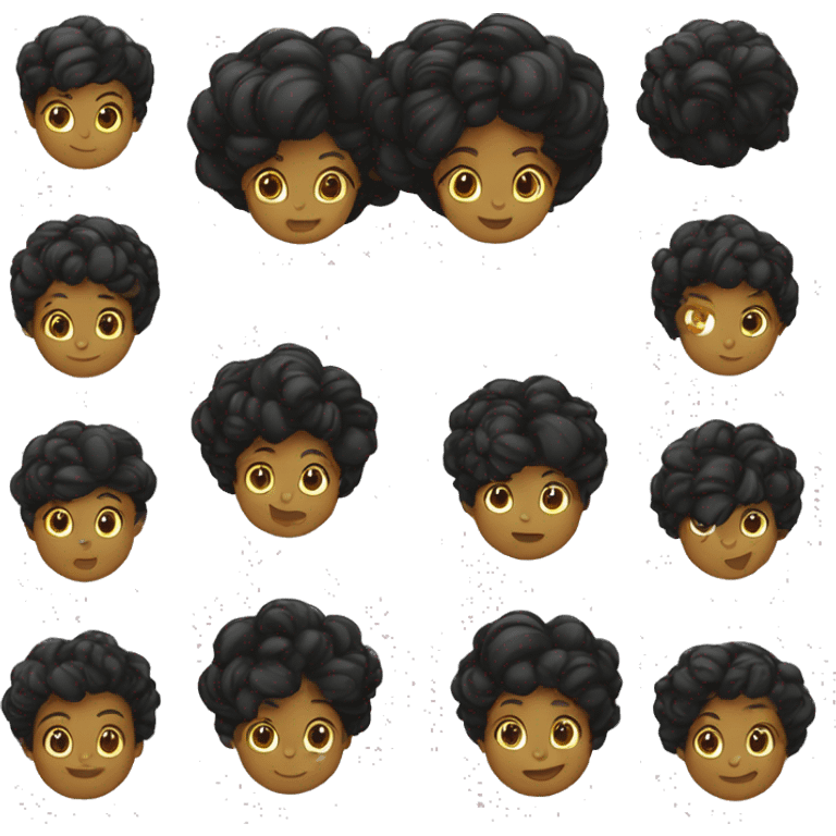 Kannú da nigeria Cabelo preto, Curto do lado e alto na parte de cima emoji