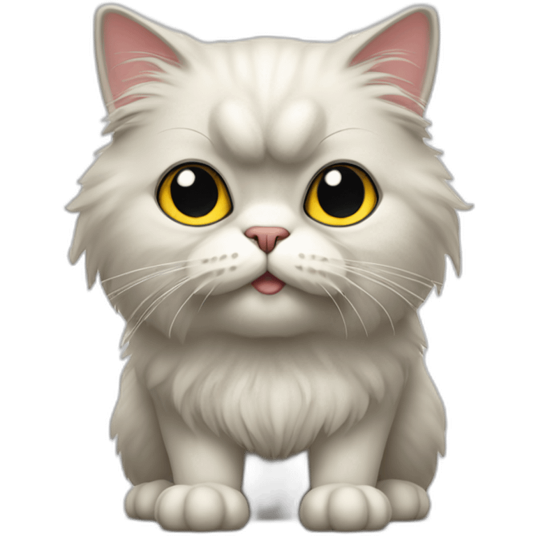 persian cat in up of house emoji