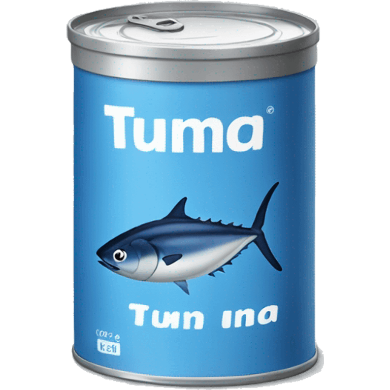  Blue can of tuna is a compact, cylindrical container designed to preserve and store tuna fish. emoji