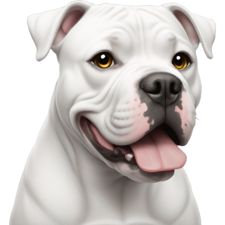 american bully white with grey emoji