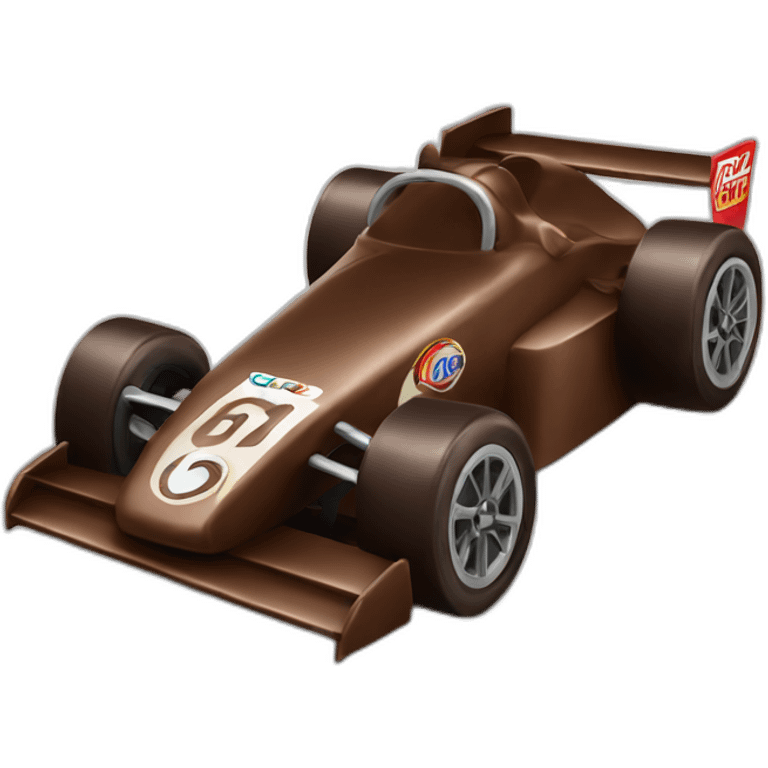 a chocolate racing car emoji