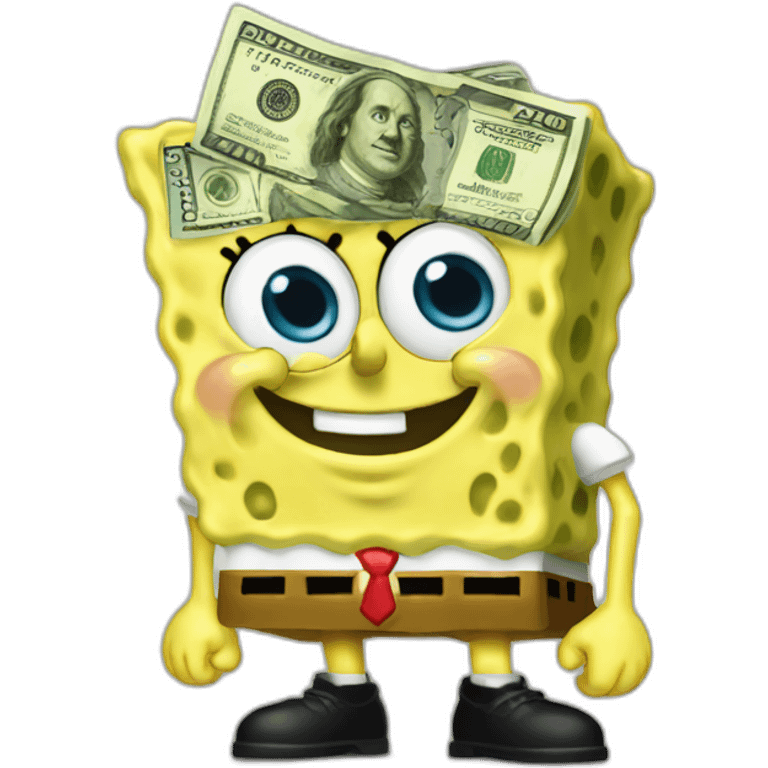 spongebob-with-money emoji