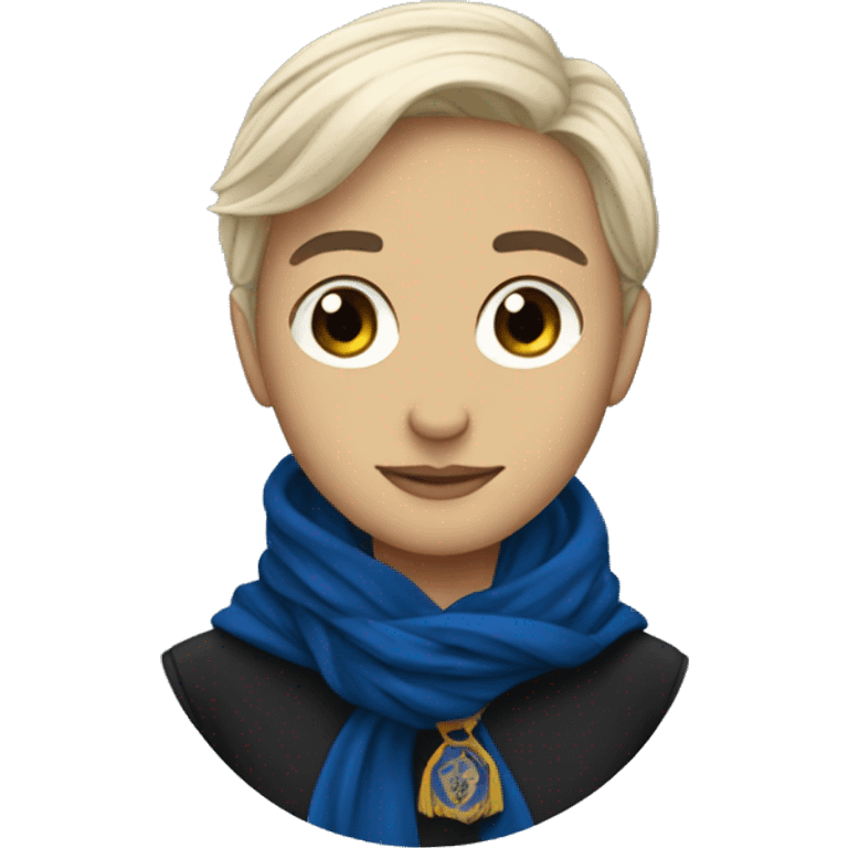 Ravenclaw raven wearing scarf hogwarts emoji