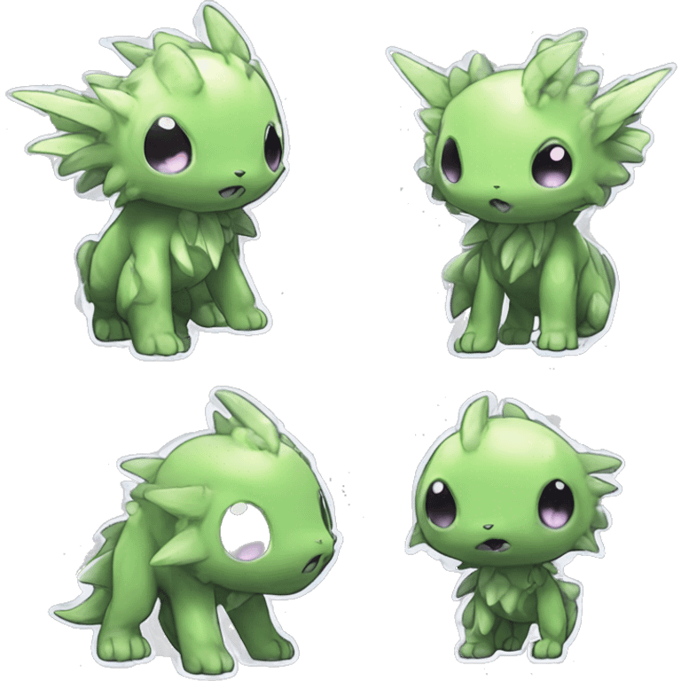 cute cool edgy sharp eldritch ethereal punk Digimon-Fakemon-animal full body emoji