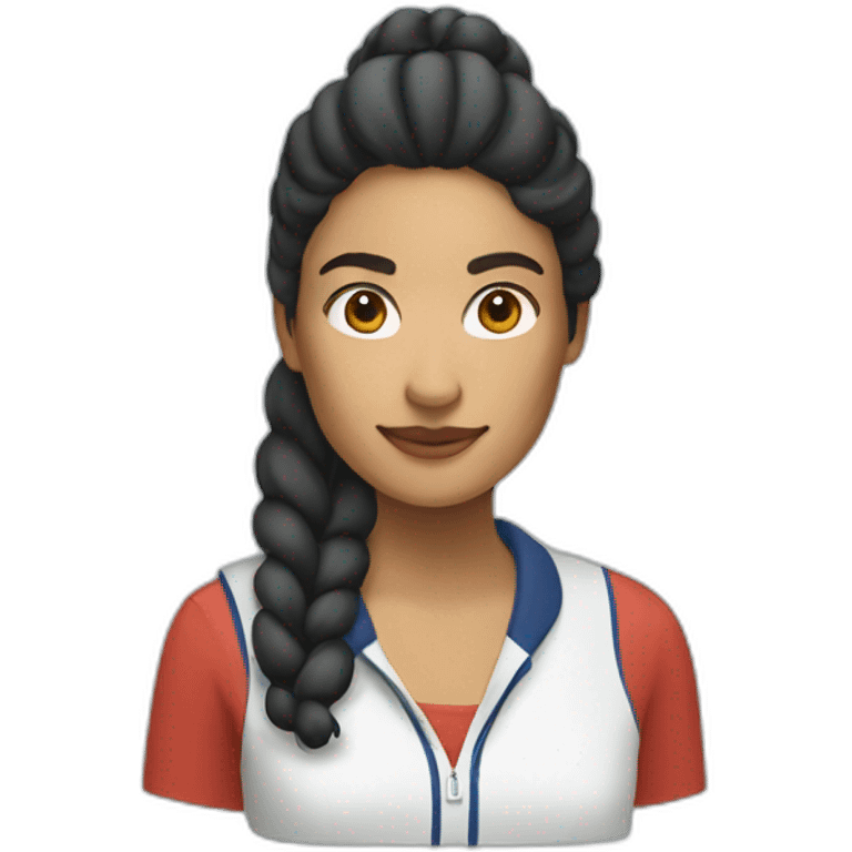 Latin woman using Lacoste  emoji