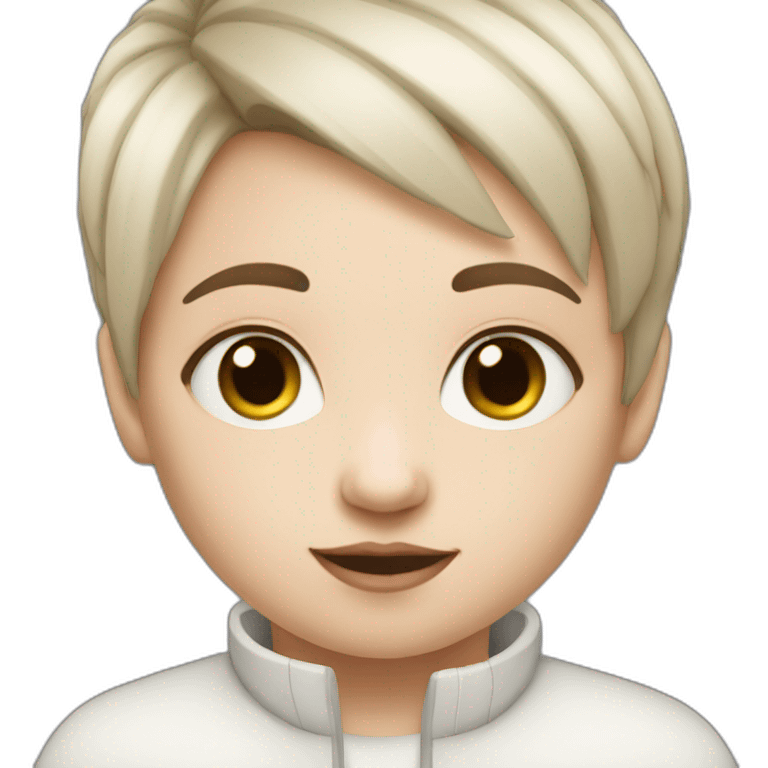 A white-skinned child with a raven haircut emoji