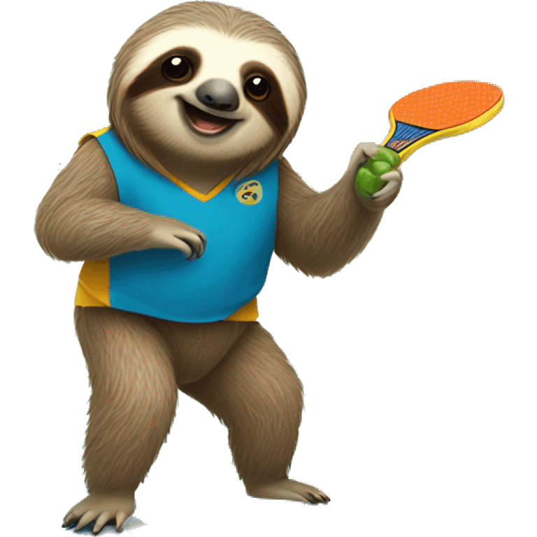 Sloth playing pickleball  emoji