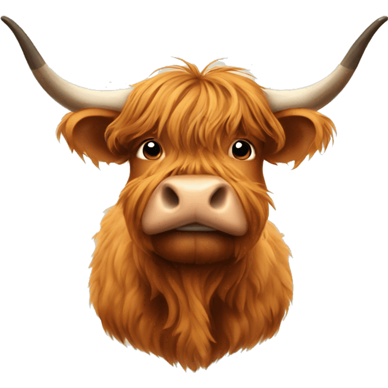 Highland cow with mustache emoji