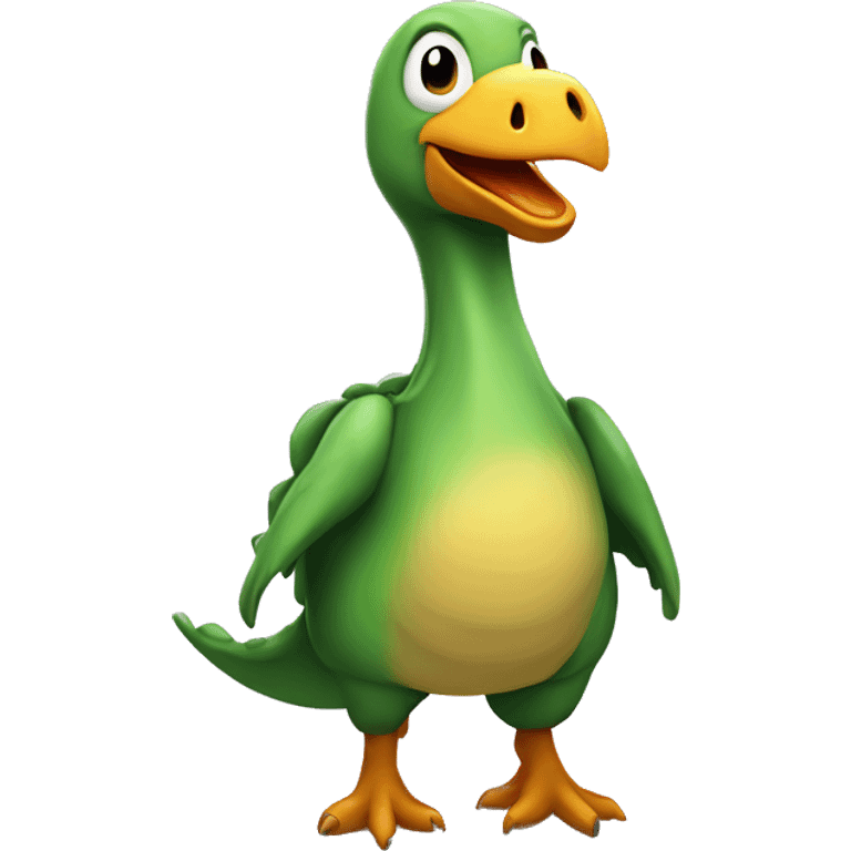 Pollito vestido de dinosaurio  emoji