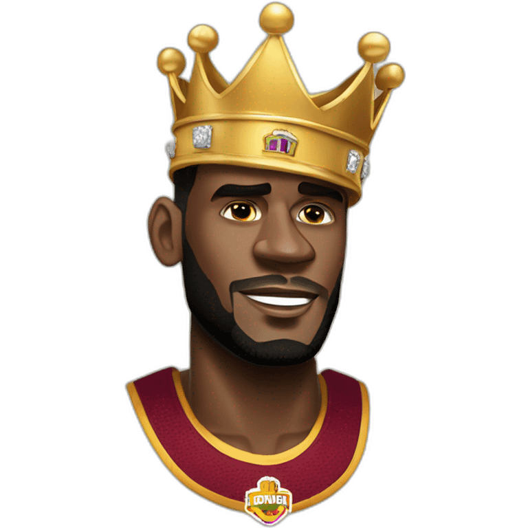 Lebron James with crown emoji