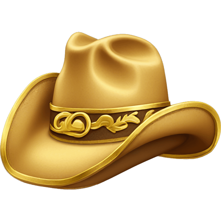 Cowboy hat with gold trimming  emoji