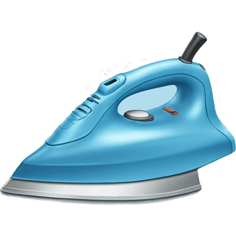 Sky blue iron for ironing emoji