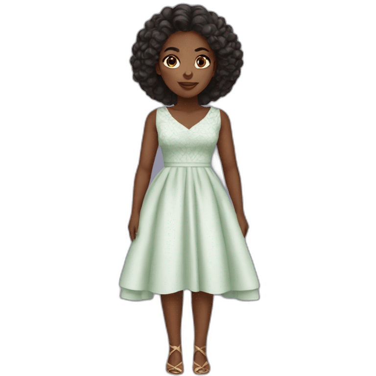 Beautiful nigerian girl wearing middle dress emoji