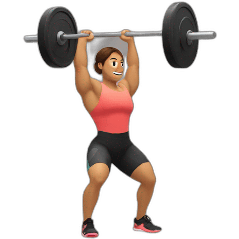 athlete doing snatch crossfit emoji