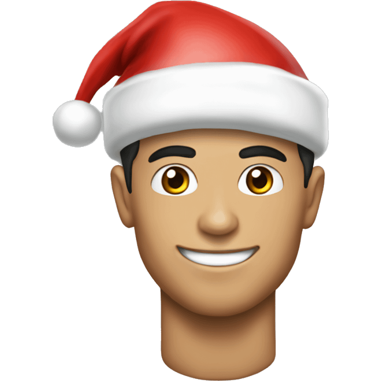 cristiano ronaldo with santa hat emoji