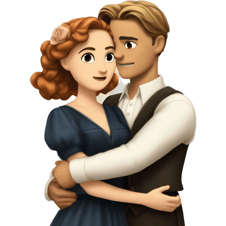 jack dawson and rose from titanic with t pose emoji