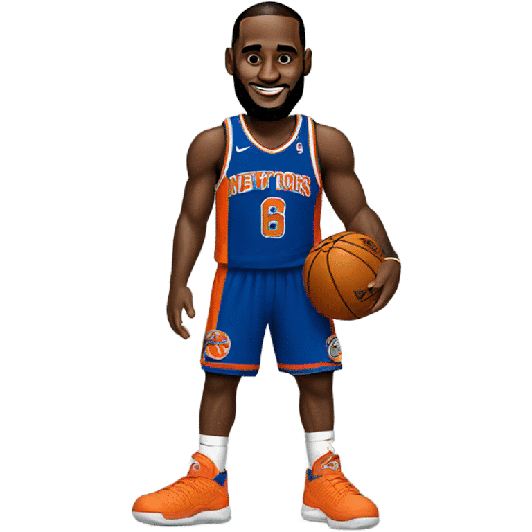 LeBron James wearing Knicks uniform emoji