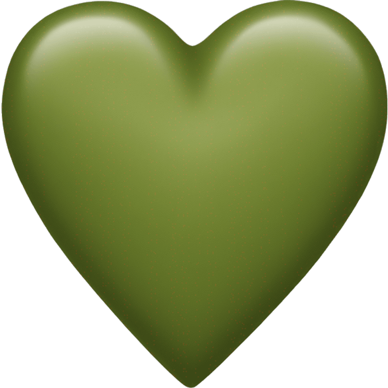 Olive green heart emoji