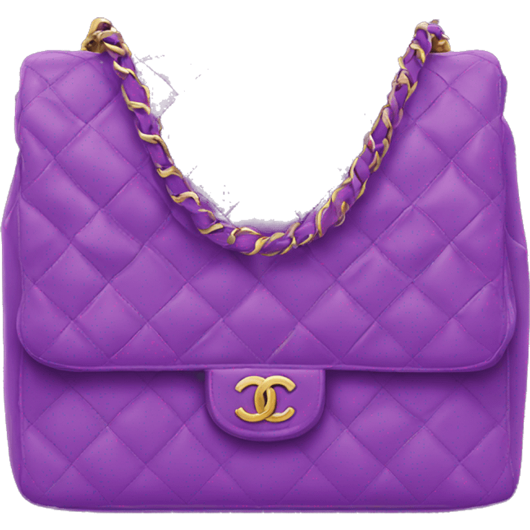 Chanel bag purple emoji