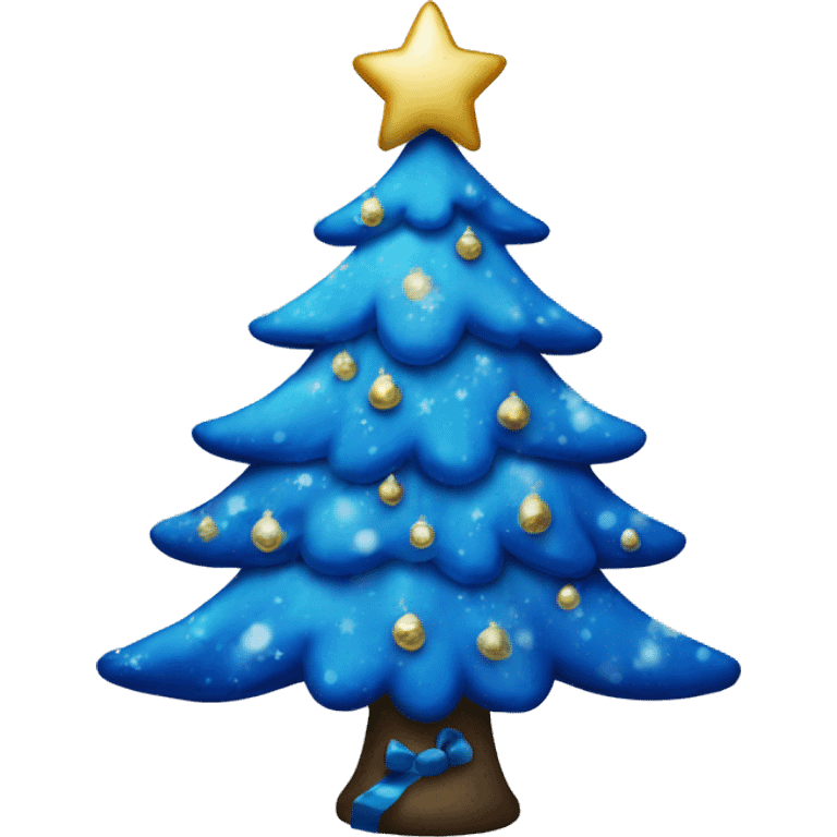 blue christmas tree emoji