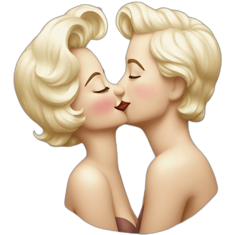 marilyn monroe kissing emoji