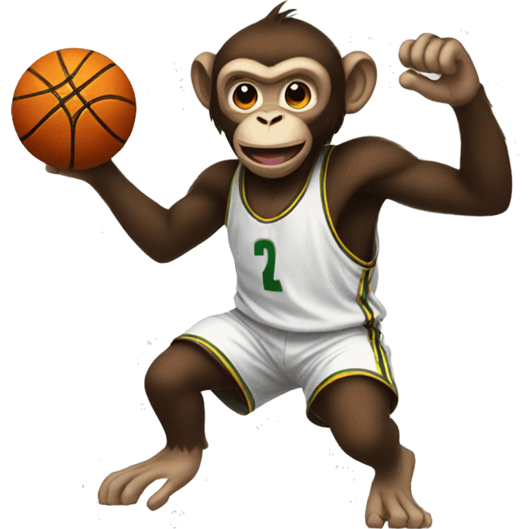 Monkey playing basketball emoji